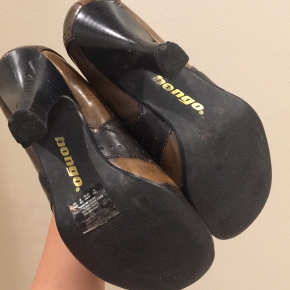 BONGO vintage 90s heeled oxfords ankle booties 7 - Picture 6 of 9